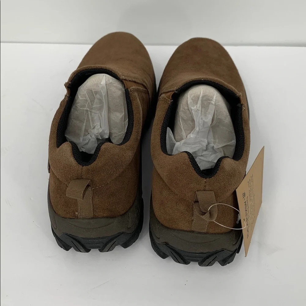 BearPaw Max slip-on loafer shoe chunky brown suede leather hiking men new 9.5